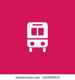 bus icon vector. bus sign on pink background. bus icon for web and app