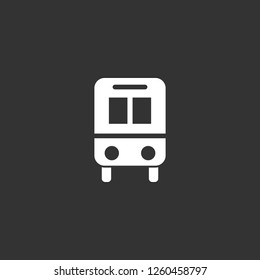 bus icon vector. bus sign on black background. bus icon for web and app