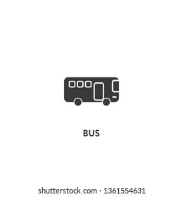 bus icon vector. bus sign on white background. bus icon for web and app