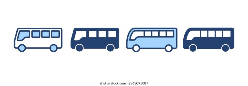 Vector de icono de bus. símbolo y señal de bus