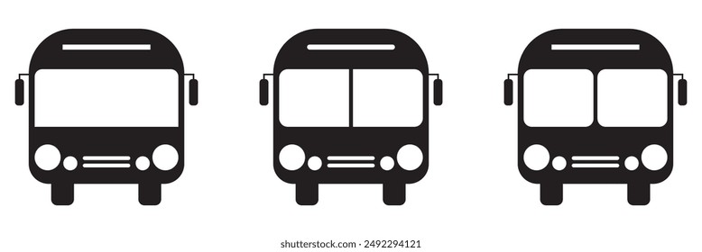 Vektorgrafik des Bussymbols. Buszeichen und -symbol.