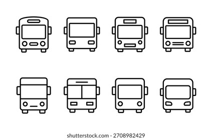 Vector del icono del autobús. señal y símbolo del autobús