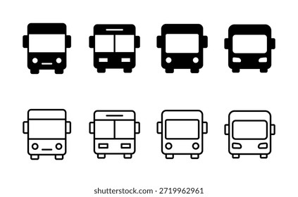 Vector del icono del autobús. señal y símbolo del autobús
