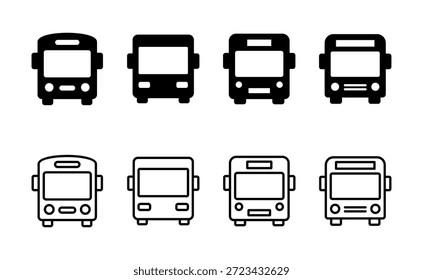 Vector del icono del autobús. señal y símbolo del autobús