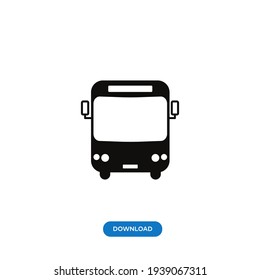 Vector de icono de bus. Signo de transporte simple