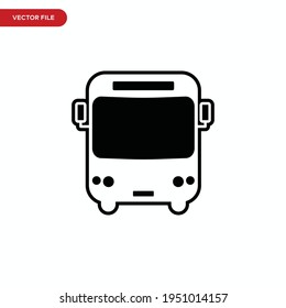 Bus-Icon-Vektorgrafik. Einfaches Transportzeichen