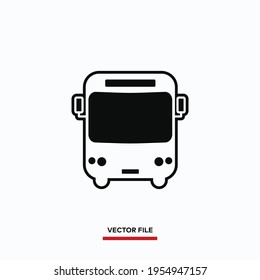 Bus icon vector. Simple transportation sign