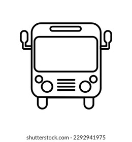 Bus icon vector. Simple transportation sign for site and app 