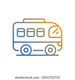 Bus icon vector stock illustration
