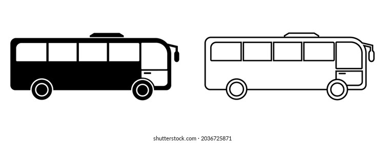 bus icon, bus vector, bus symbol of transportations