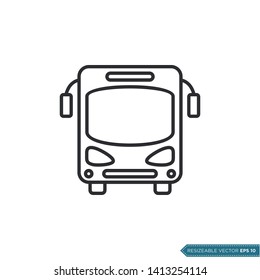 Bus Icon Vector Template Flat Design