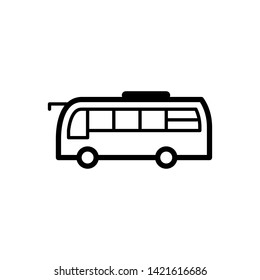 Bus icon vector template flat design.