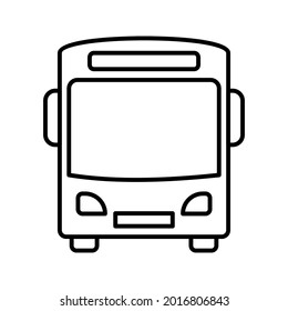 Bus Icon Vector Template Flat Design color editable