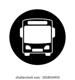 Bus Icon Vector Template Flat Design color editable
