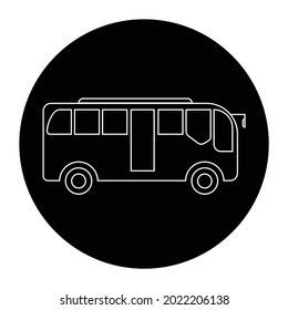 Bus Icon Vector Template Flat Design