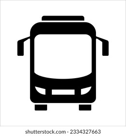 Bus Icon Vector Template Flat Design, vector illustration on white background