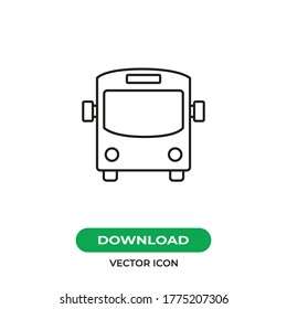 Bus icon vector. Transportation sign