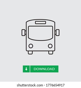 Vector de icono de bus. Signo de transporte