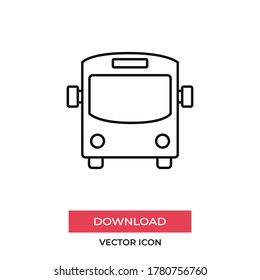 Bus icon vector. Transportation sign