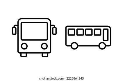 Bus icon vector for web and mobile app. bus sign and symbol. transport symbol