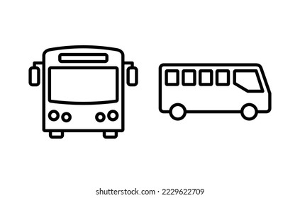 Bus icon vector for web and mobile app. bus sign and symbol. transport symbol