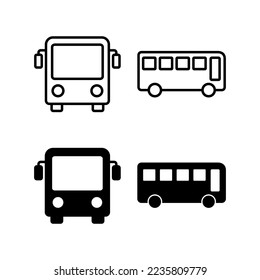 Bus icon vector for web and mobile app. bus sign and symbol. transport symbol