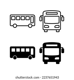 Bus icon vector for web and mobile app. bus sign and symbol. transport symbol