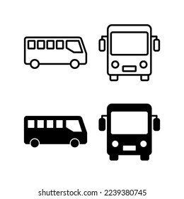 Bus icon vector for web and mobile app. bus sign and symbol. transport symbol