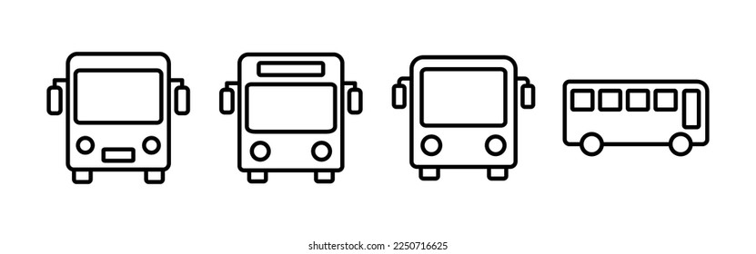 Bus icon vector for web and mobile app. bus sign and symbol. transport symbol
