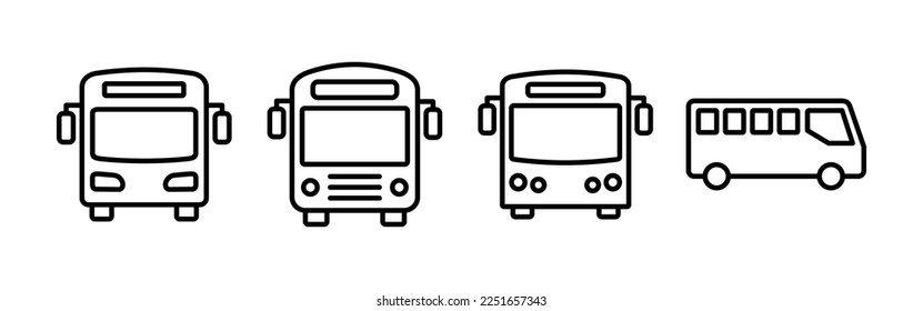 Bus icon vector for web and mobile app. bus sign and symbol. transport symbol