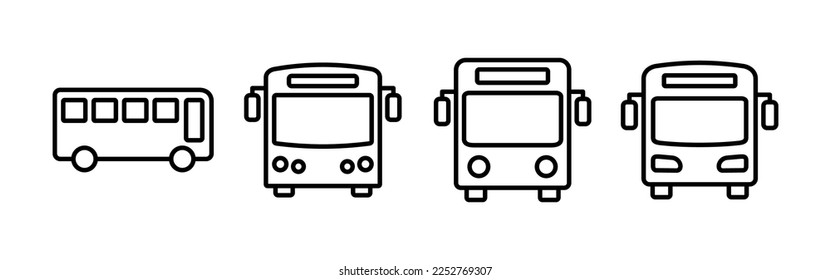 Bus icon vector for web and mobile app. bus sign and symbol. transport symbol