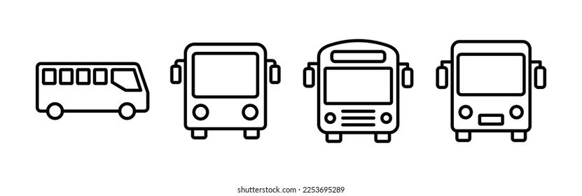 Bus icon vector for web and mobile app. bus sign and symbol. transport symbol