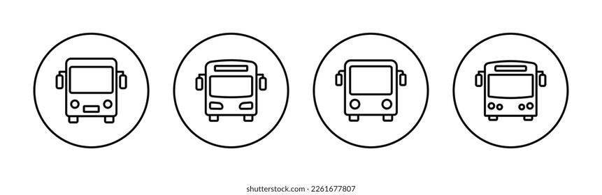 Bus icon vector for web and mobile app. bus sign and symbol. transport symbol