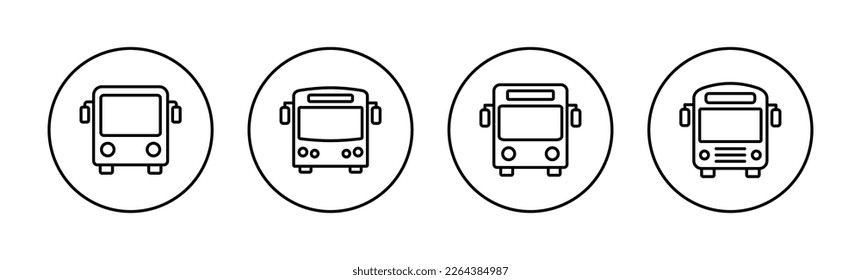 Bus icon vector for web and mobile app. bus sign and symbol. transport symbol