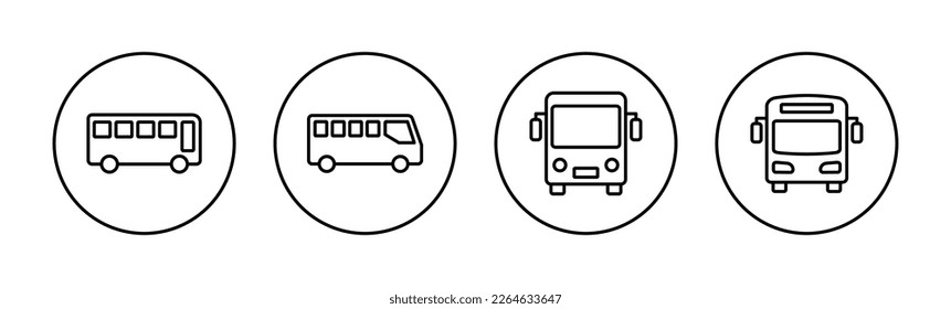 Bus icon vector for web and mobile app. bus sign and symbol. transport symbol