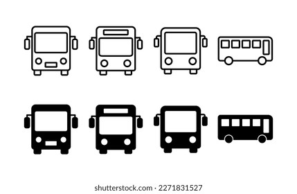 Bus icon vector for web and mobile app. bus sign and symbol. transport symbol