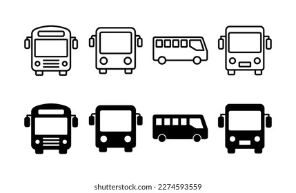 Bus icon vector for web and mobile app. bus sign and symbol. transport symbol