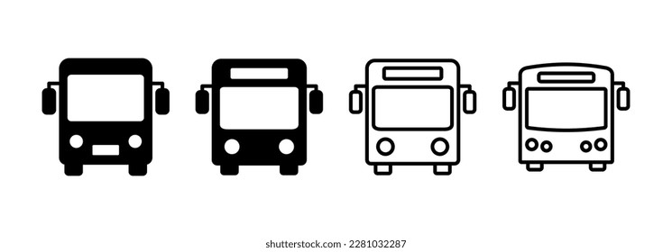 Bus icon vector for web and mobile app. bus sign and symbol. transport symbol