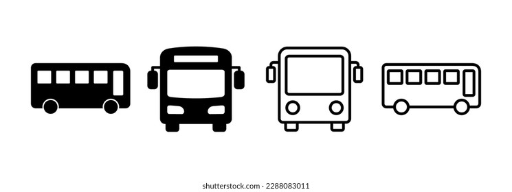 Bus icon vector for web and mobile app. bus sign and symbol. transport symbol