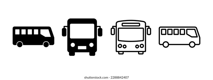 Bus icon vector for web and mobile app. bus sign and symbol. transport symbol