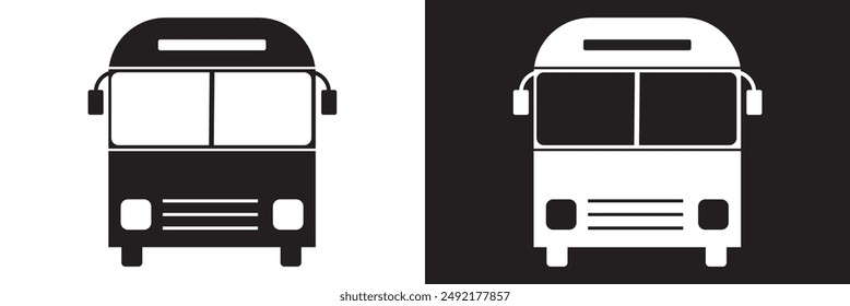 Bus-Icon-Vektorgrafik für Web und mobiles App. Buszeichen und -symbol. Transportsymbol