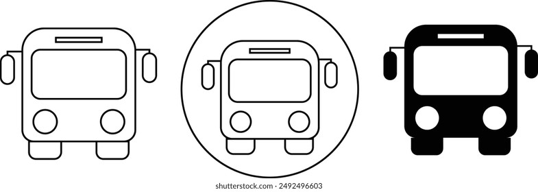 Bus icon vector for web and mobile app. bus sign and symbol. transport symbol eps 10