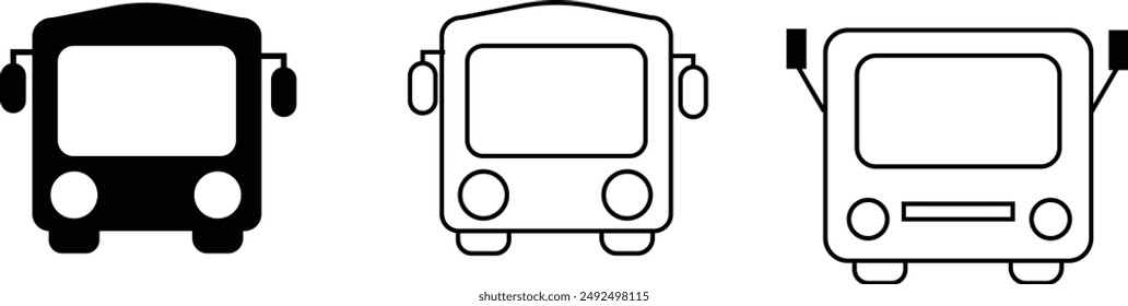 Bus icon vector for web and mobile app. bus sign and symbol. transport symbol eps 10