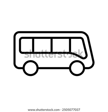 Bus icon vector for web and mobile app color editable