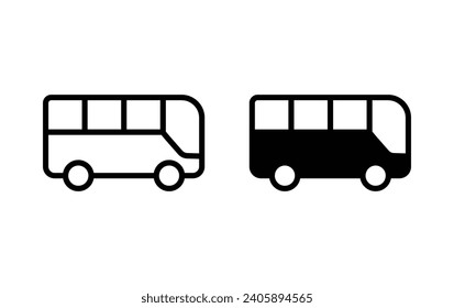 Bus icon vector for web site Computer and mobile app