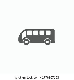 bus icon, vehicle vector, transport illustration