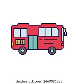 Icono de autobús con fondo blanco Vector ilustración de stock