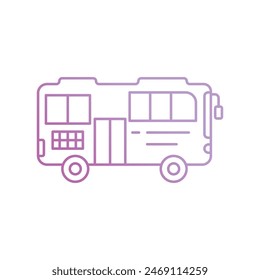 bus icon with white background vector stock illustration