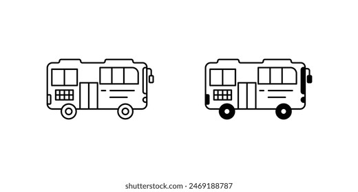 bus icon with white background vector stock illustration