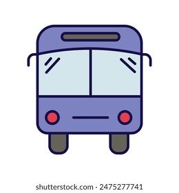 bus icon with white background vector stock illustration